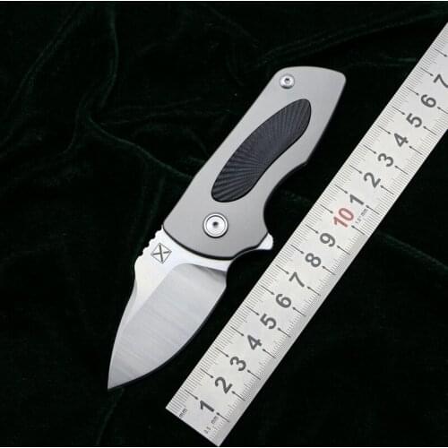 LOVOCOO YX630 folding knife 14C28N blade TC4 titanium G10 handle camping hunting fishing survival pocket fruit knives EDC tools