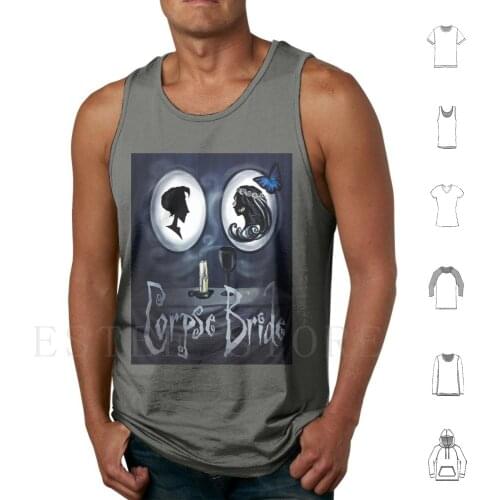 Corpse Bride Alternative Movie Tank Tops Vest Sleeveless Corpse Bride Stop Motion Animated Musical Fantasy Film Classic