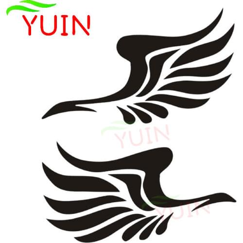 Fashion Cute Decal Guardian Angel Wings Car Sticker Personalized PVC Body Window Decoration Waterproof Sunscreen Car Decal