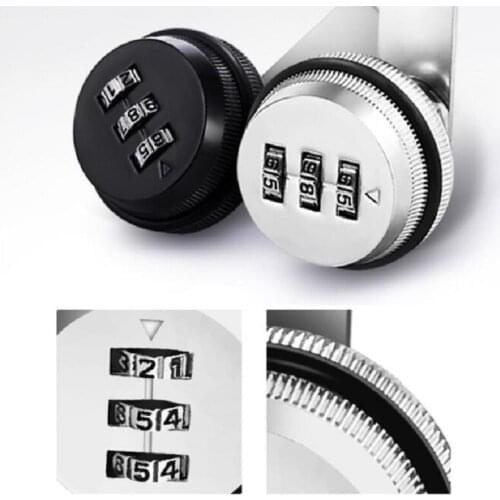 3 Digit Combination Password Box Door Lock 20-30mm Smart Cam Code Lock Zinc Alloy For Mailbox Cabinet Door Security Hardware