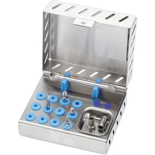 3 Types Stainless Steel Dental Implant Tool Box Denture Implant Instruments Dentistry Implants Storage Box