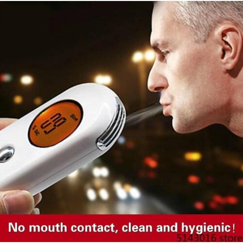 2019 Professional Alcohol Breath Tester Breathalyzer Analyzer Detector Test Keychain Breathalyser Device LCD Screen