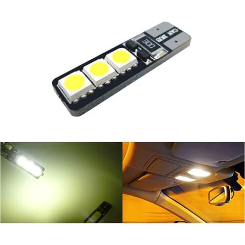T10 6 SMD 5050 Canbus LED Auto Car Light Canbus W5W T10 led 194 Error Free White/Warm White Light Bulbs 12V
