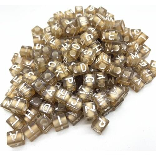 100pcs/lot 6mm Acrylic Spacer Beads Letter Beads Square Alphabet Beads For Jewelry Making DIY Handmade Accessories#01