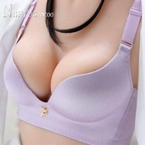 2020 Adjusted-straps Wire Free Small Breast Thick Women Bra Push Up Female Underwear