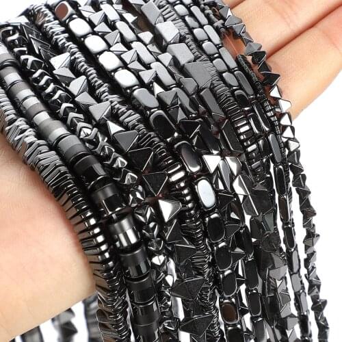 Black Hematite Beads Natural Stone Beads Round Loose Beads For Jewelry Making DIY Bracelet Necklace Accessories Beads 3-10mm