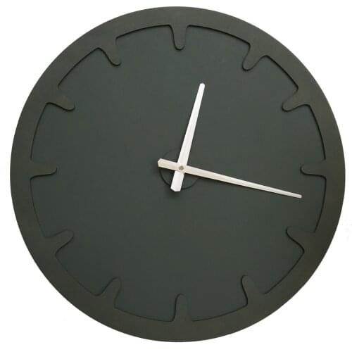 North Designed Mildew Green Bar Decorative Wall Clock 48 Cm