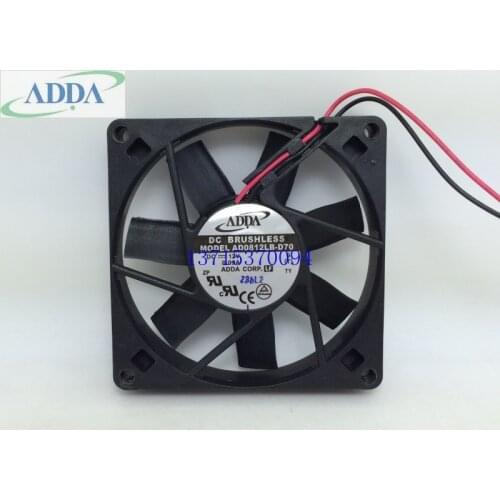 FOR ADDA AD0812LB-D70 dual ball bearing 8015 DC12V 0.09A silent power supply fan