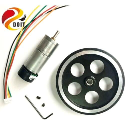 DOIT One Set Accessory for Robot Car Chassis with 1pcs 65mm Wheel +1 pcs Motor phi 4mm 9v/150rpm DIY Robotic Model RC Toy