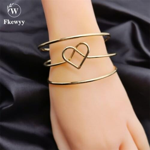 Fkewyy New Fashion Braceltes Bohemia Jewelry Charm Geometry Love Bracelets For Women Punk Accessories Wedding Gift Jewellery