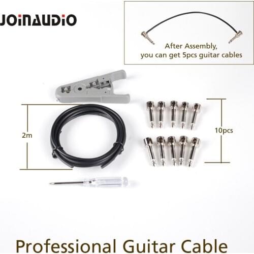 JOINAUDIO DIY Solderless Guitar Cable Instrument Cable High Quality Easy to Assemble(cable length 2m)
