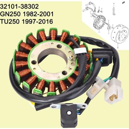 Stator Coil for Suzuki TU250 GN250 32101-38302 Generator Magneto Stator Coil TU GN 250
