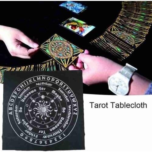 Tarot Card Pad Tarot 30x30cm Flannel Tablecloth Divination Witchcraft Supplies Pentacle Runes Tarot Altar Table Cloth