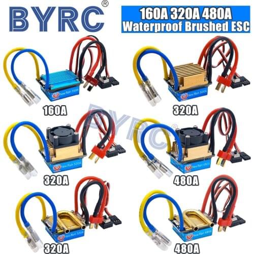 RC Boat 160A / 320A / 480A ESC 380/540/550 Brushed Motor waterproof ESC Electronic Speed Controller for RC Car Truck Buggy Boat