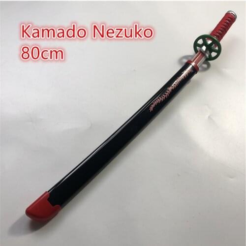 Kimetsu no Yaiba Sword Weapon Demon Slayer Kamado Nezuko Cosplay Sword 1:1 Anime Ninja Knife wood toy 80cm
