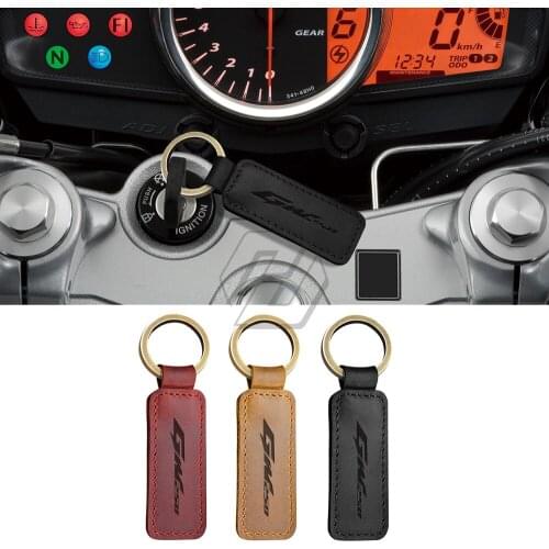 Motorcycle Keychain Real Cowhide Key Ring Case for Suzuki GW250 GW 250