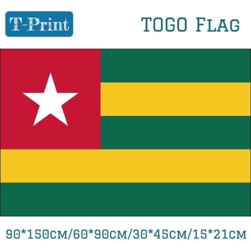 Togo National Flag 90*150cm 60*90cm 40*60cm 15*21cm For Decoration