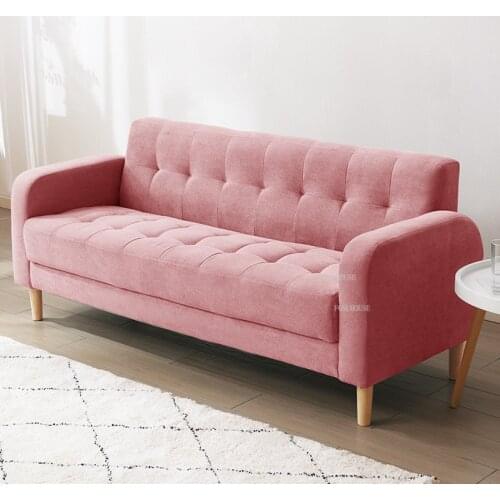 Small Apartment Fabric Sofa Modern Sofas for Living Room Nordic Leisure Armrest Sofa Two Seat Sofa Home Living Room Furniture