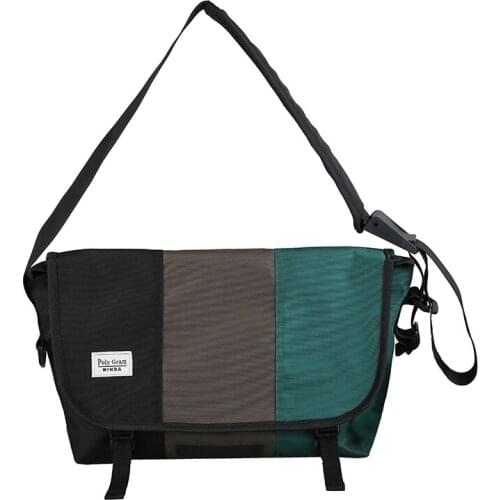 Nylon Men Fashion Bags Casual 2021 Purses and Handbags Boys Male Shopper Sports New Large Capacity Color Contrast Crossbody Bags