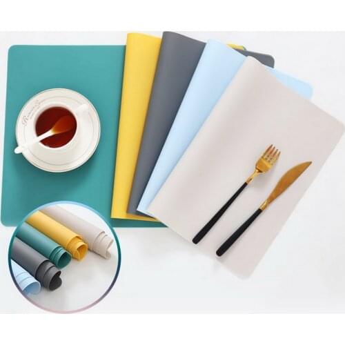 New Silicone Waterproof Placemat Table Mat Heat Insulation Anti-skidding Washable Durable For Kitchen Dining