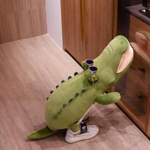 New Fat Open-mouthed Crocodile Plush Toy Soft Stuffed Cartoon Animal Alligator Doll Hug Pillow Cushion Party Decor Best Gifts