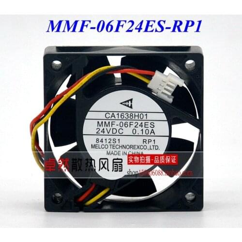 New original drive MR-J3 E740 inverter fan CA1638H01 MMF-06F24ES-RP1 24V 0.10A 6cm 6025 cooling fan