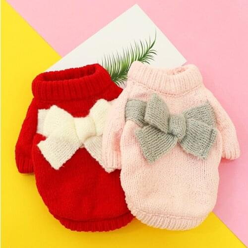 17 Colors Christmas New Year Dog Cloth Little Dog Pet Clothes Thickened Warm Autumn Winter Teddy Chihuahua Sweater Clothes