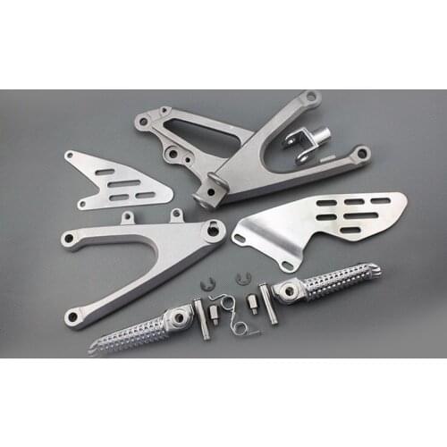 Silver Front Passenger Foot Peg Footrest&Bracket For Yamaha YZF R1 2007-2008