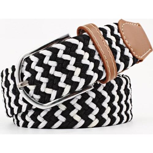 Womens canvas belt pins buckle Revolution military belt Army tactical belts for Male men Elastic Stretch Belt Plain Webbing