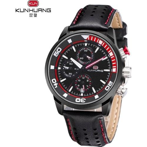 Luxury Designer Casual Sport Watches For Men Top Brand Leather Wrist Watch Man Clock Fashion Wristwatch Gifts For Men