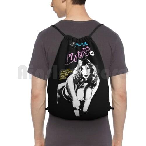 Playbirds Backpack Drawstring Bag Riding Climbing Gym Bag Vintage Retro Vintage Movies Retro Movies 70S 70S Movies