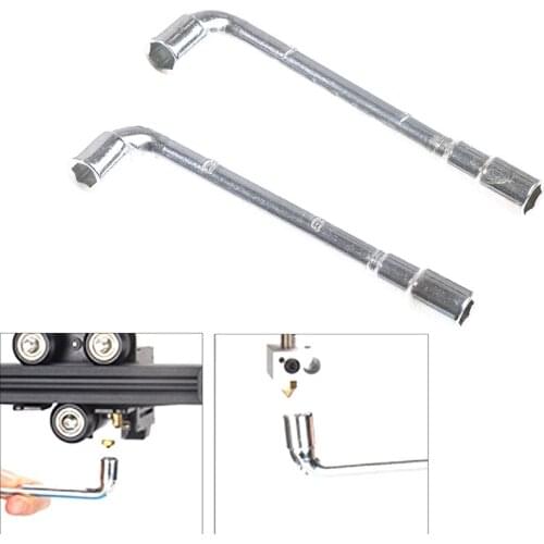 6mm 7mm Hexagonal Wrench L-shaped Screw Nut Wrench Sleeve Maintenance Tool Sleeve Wrench For Ender 3 E3D MK8 Nozzle