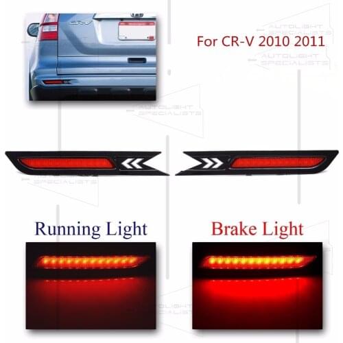 LED Back Tail Rear Bumper Reflector Light For Honda CRV 2010 2011 Brake Lamp Stop Warning Light Car-styling