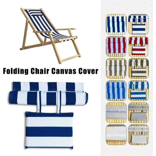 Beach Chair Canvas Seat Covers Folding Deck Chair Replacement Cover Waterproof