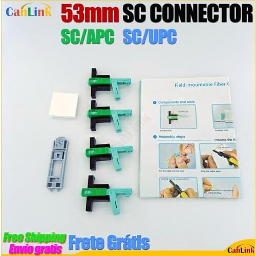 High Quality 53MM SC APC SM Single-Mode Optical Connector FTTH Tool Cold Connector Tool SC UPC Fiber Optic Fast Connnector