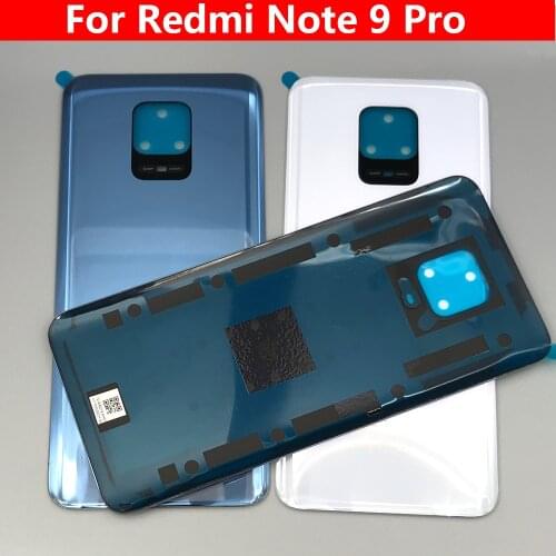 10PCS 100% Original New Battery Back Cover Glass Rear Door Housing Sticke Adhesive For Xiaomi Redmi Note 9 Pro 9s Repair Parts