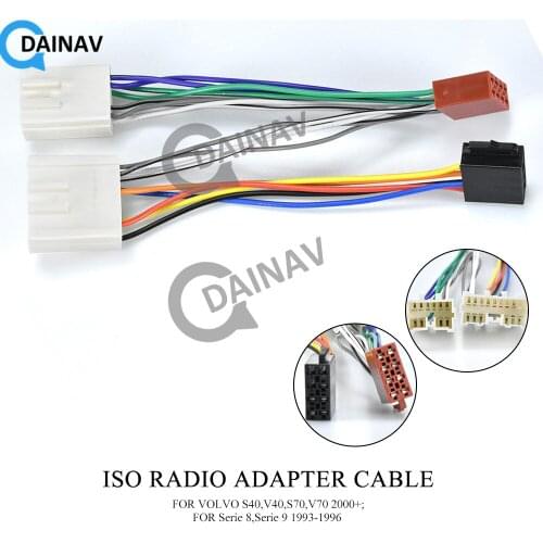 12-028 ISO RADIO ADAPTER CABLE FOR VOLVO S40,V40,S70,V70 2000+;Serie 8,Serie 9 1993-1996