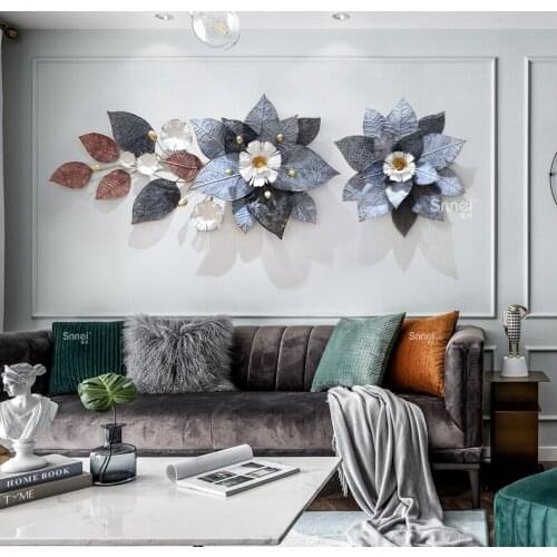 3D Iron Flower Wall Hanging Of European Restaurant Luxurious Warm Sofa Background Wall Decoration Pendant Room Decor