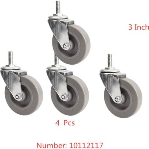 4 Pcs/Lot Light 3-inch Water Press With Wire Teeth Wheel Cleaning Mop Universal Caster Factory Direct Selling