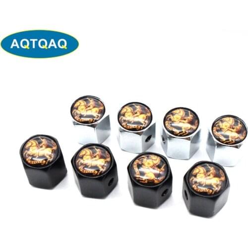 5 Pcs/Set Car Styling Zinc Alloy Anti-theft Knight Style Car Tire Valve Caps Wheel Tires Tire Stem Air Cap Airtight Covers