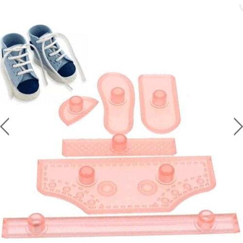 6PCS/set Plastic Fondant High Cut Sneaker shoe Mold Cookie Cutter Cake Decorating Tools 52035