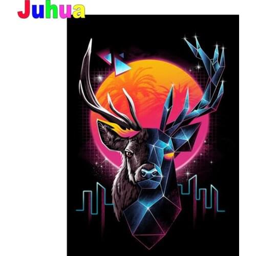 Deer 5d Diy diamond painting full Round/Square drill abstract Geometric animal diamond embroidery diamond mosaic home decor