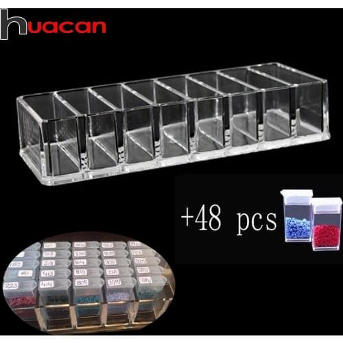 Huacan Diamond Embroidery Storage Box Diamond Painting Tool Rhinestone Stone Storage Diamond Painting Accessories