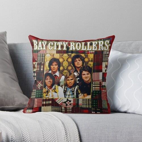 Bay City Rollers Throw Pillow Cushion Cover Polyester throw pillows case on sofa home living room car seat decor 45x45cm