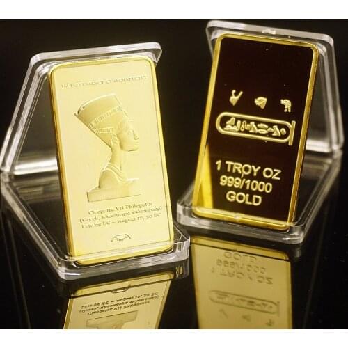 Egyptian Commemorative Coin Pharaohs Head Square Commemorative Gold Coin Crafts Collection Home Decoration