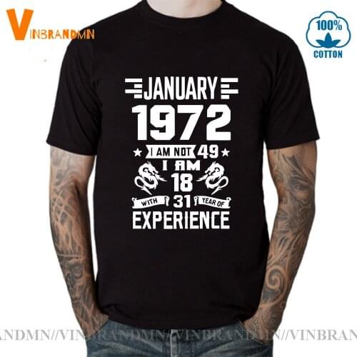 Jan Feb April May June July Aug September Oct Nov Dec birthday T shirts men 1972 Birth Years Tshirt Born in March 1972 T-shirt