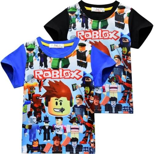 Boys T-shirts 2021 Summer Kids Robloxing T Shirts Cotton Top Tees Boys Girls tshirt Costume Boys Clothes Children Clothing 5-12y