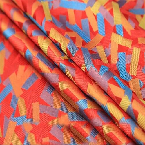 Red candy style Brocade Fabric Damask Jacquard Apparel Costume Upholstery Furnishing Curtain DIY Clothing Material BY meter