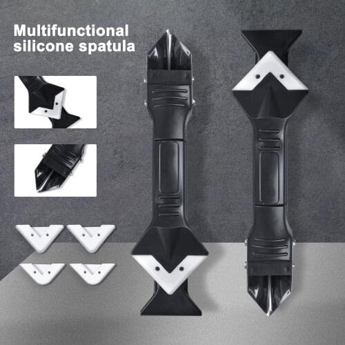 Creative 5In1 Silicone Remover Caulk Finisher Sealant Smooth Scraper Grout Kit Tools Plastic Angled Hand Tools Set Accessories