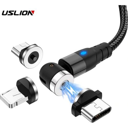 USLION NEW Magnetic usb Cable Fast Charging Type C Magnet Charge Micro usb Cable For iPhone 11 Pro XS Plus Samsung Xiaomi usb c